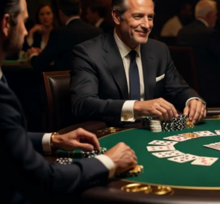 Elegáns offline poker asztal társasági eseményen
